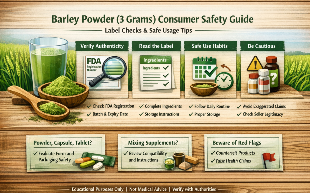 Barley Powder (3 Grams) and Consumer Safety: A Neutral Awareness Guide