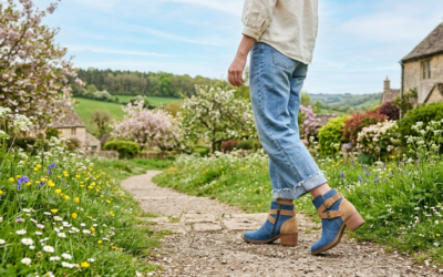 Denim & Suede Booties for Spring