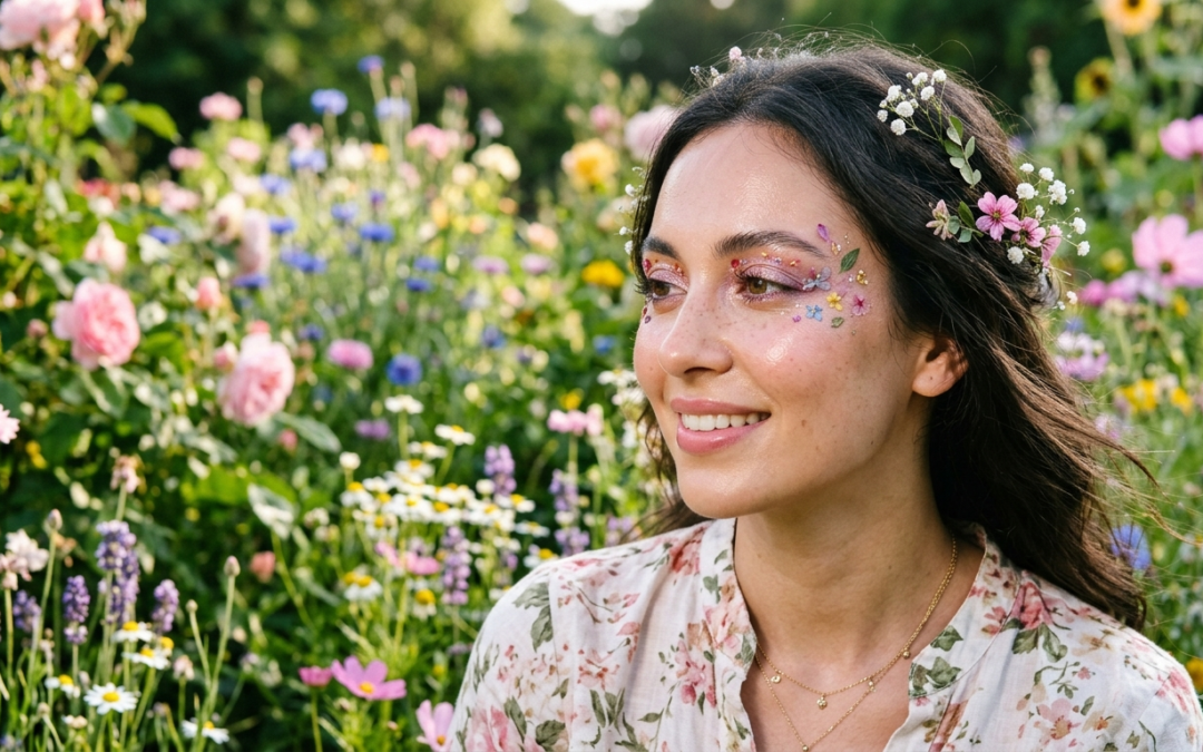 Dewy Skin & Floral-Inspired Eyes