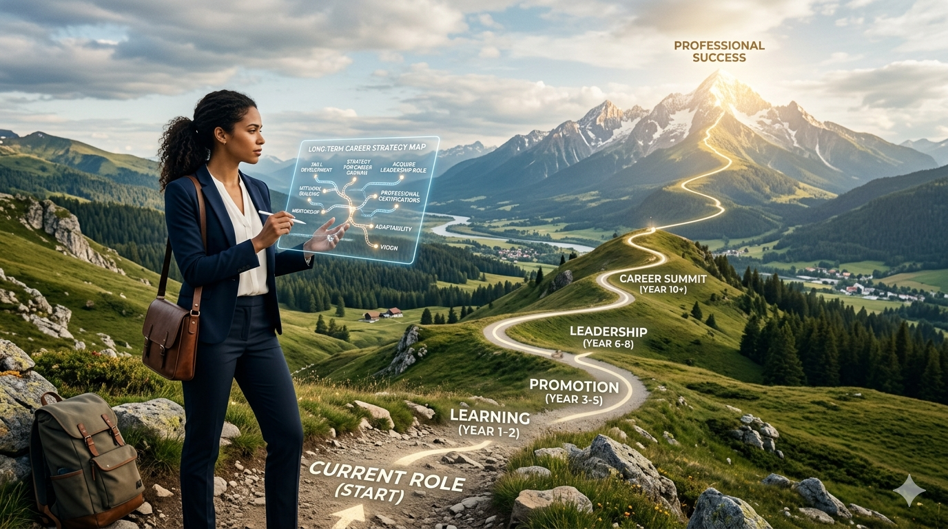 Individual organizing notes and reviewing plans at a desk with a laptop, notebook, and calendar in a workspace