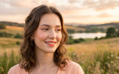 Soft Peach Blush & Gradient Lips