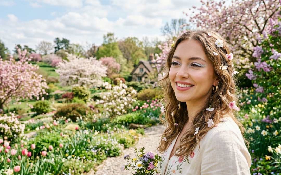 Spring Pastel Eyeliner & Rosy Lips