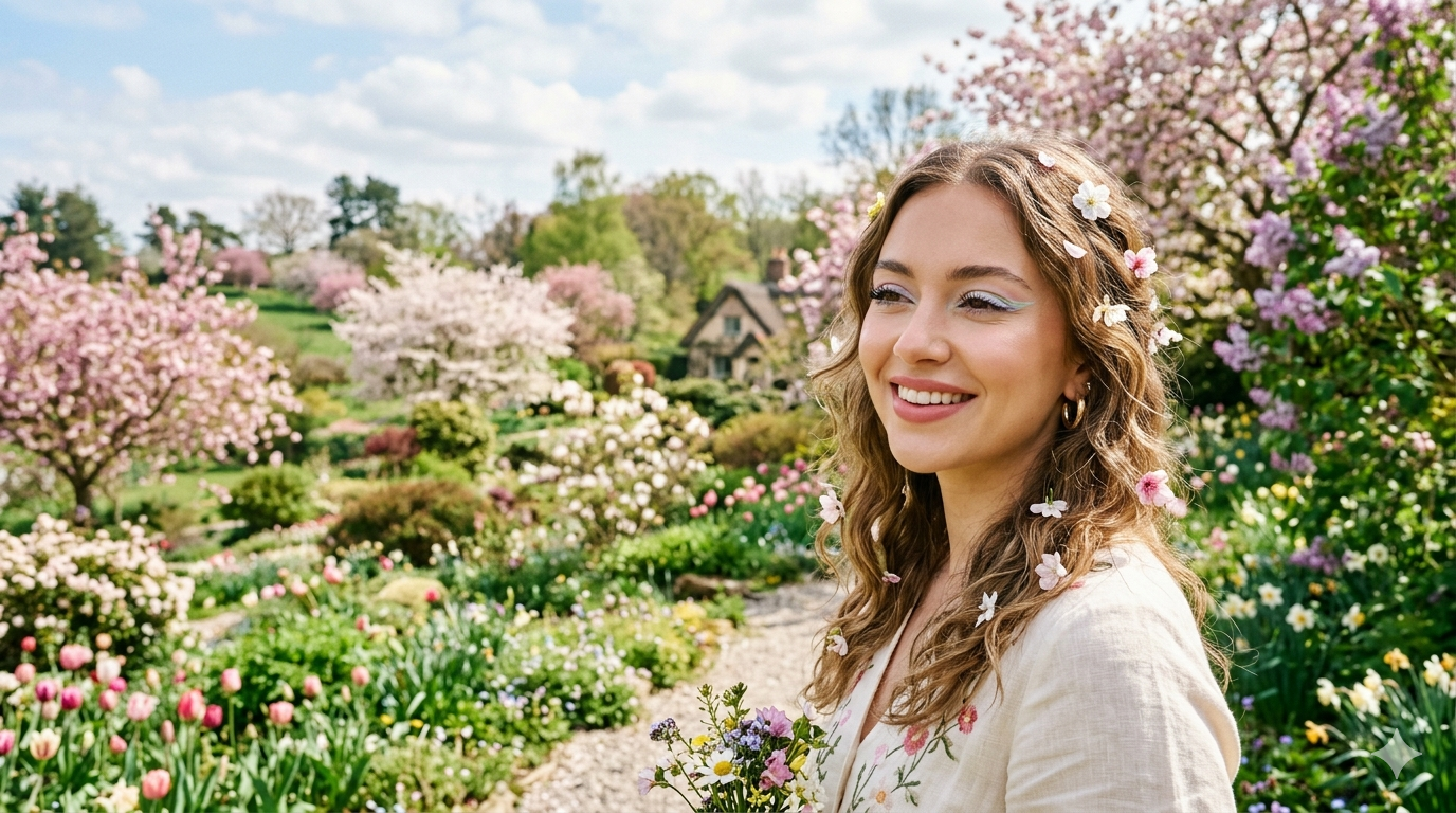 Pastel-colored eyeliner pencils and rosy-toned lip cosmetic products arranged on a light background.