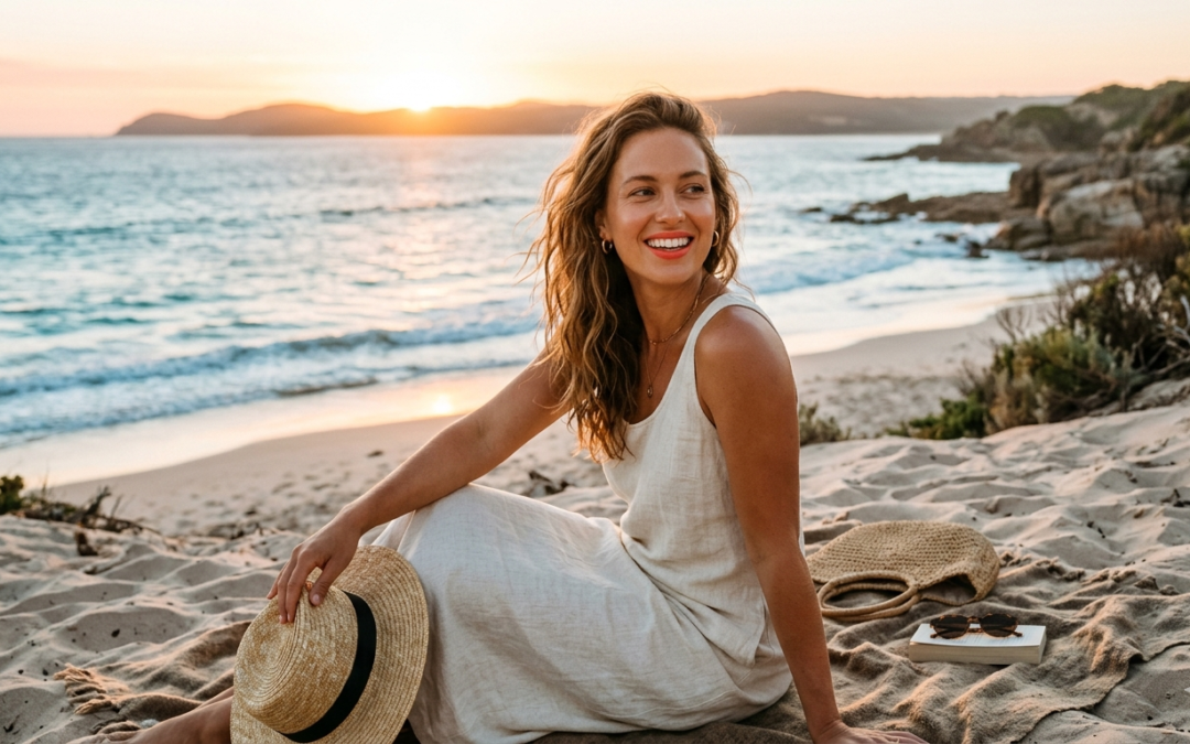 Sun-Kissed Skin & Coral Lips