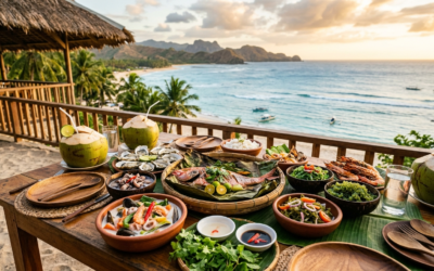 Fresh seafood + native coconut dishes