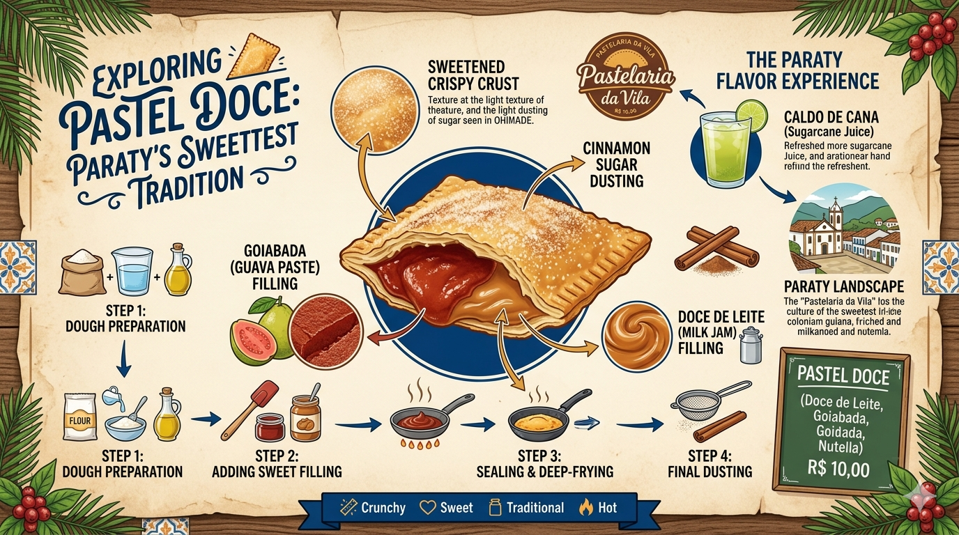 Chart showing ingredients and components of pastel sweet bread